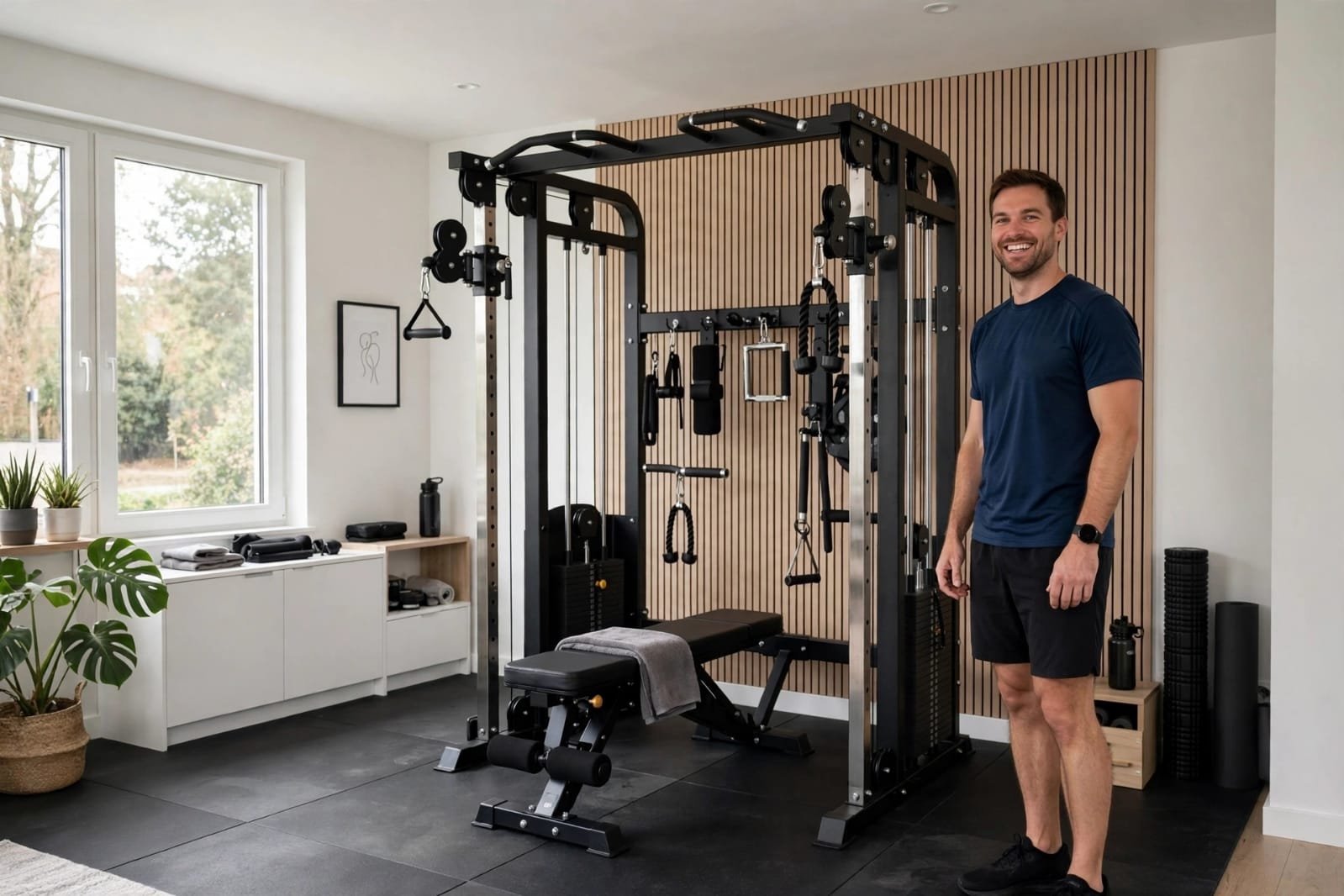 Teknisi AYS service treadmill di rumah pelanggan